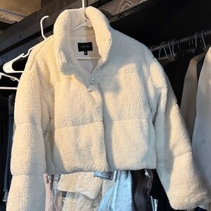 Love Tree Women's Cozy Cream Teddy Jacket